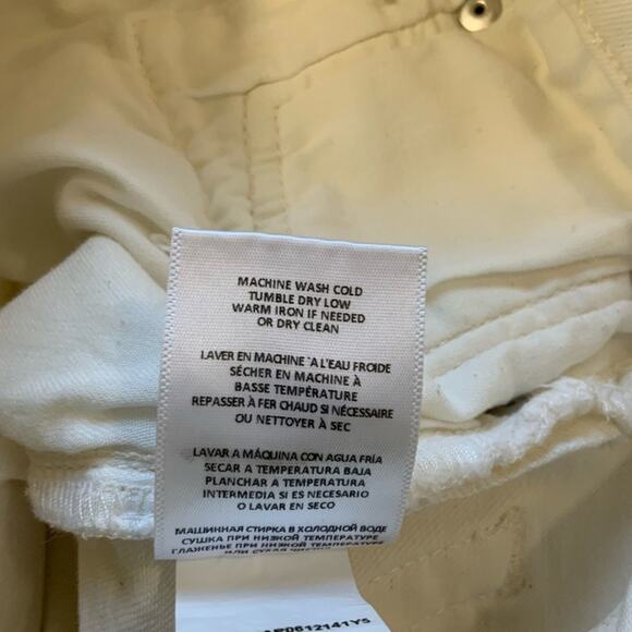 Re/Done Vintage White 70's Stovepipe Straight Jeans Raw Ankle sz 30 EUC - Picture 6 of 6